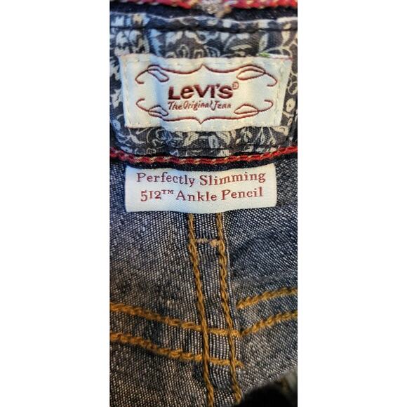Levi's 512 Womens (Size 4) Blue Denim Perfectly Slimming Ankle Pencil Jeans - Picture 7 of 16